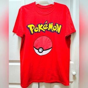 Pokémon Red Graphic Short Sleeves T Shirt, Mens Size Medium 100% Cotton.